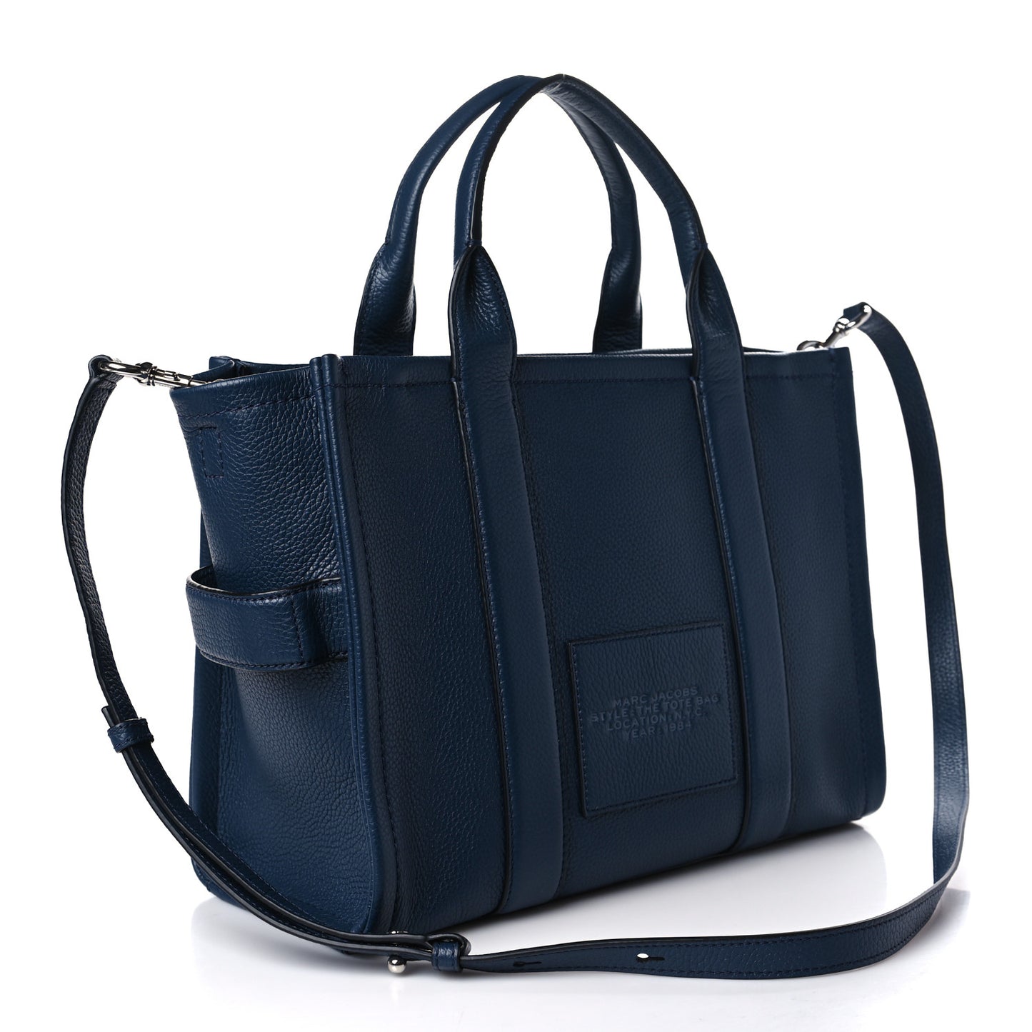 Grained Calfskin Medium The Tote Bag Blue Sea