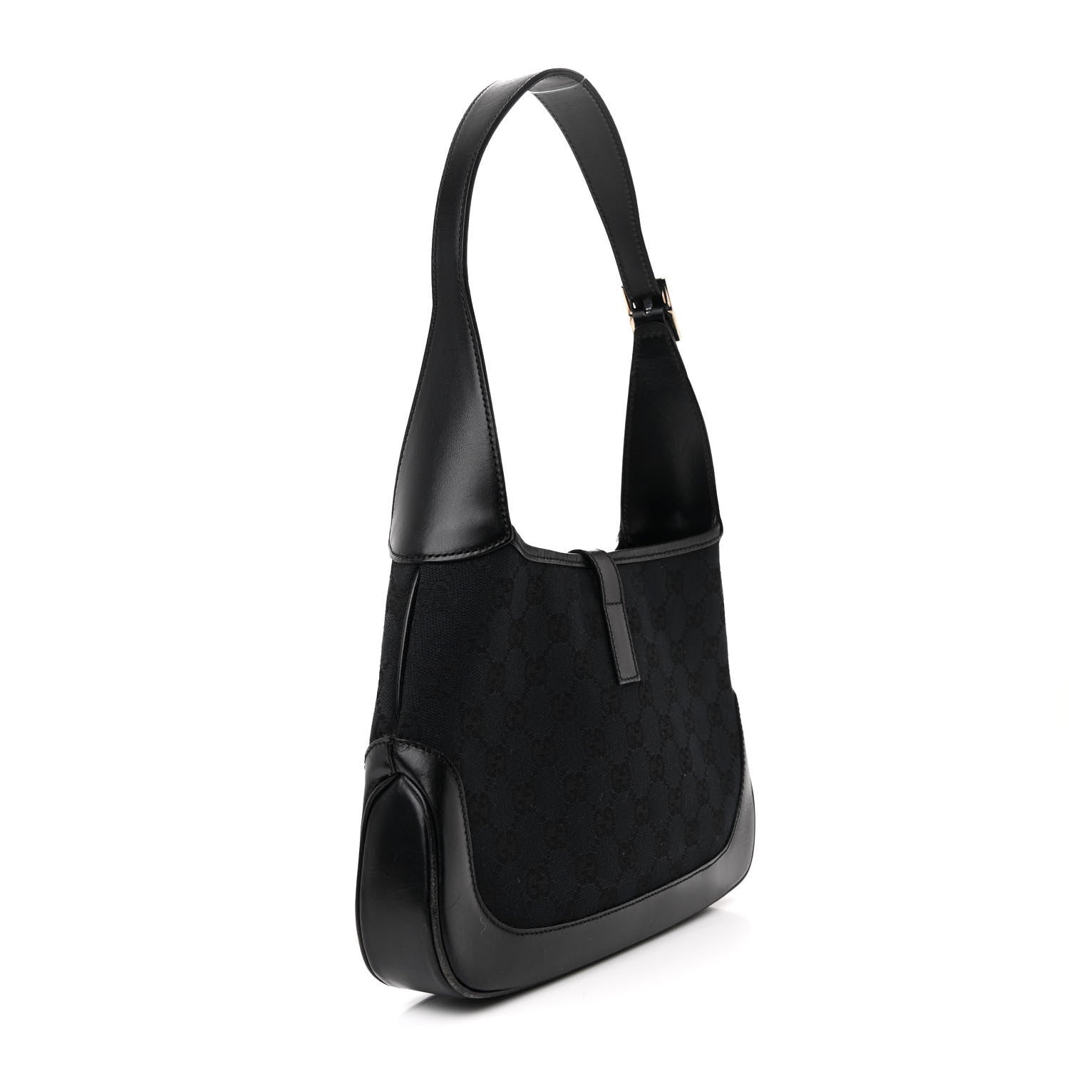 Gucci Monogram Small Jackie O Hobo Black 3 of 14