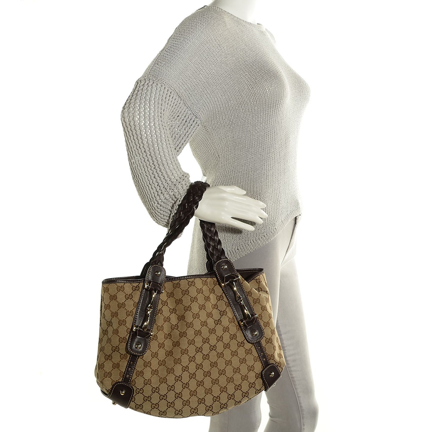 Monogram Small Pelham Shoulder Bag Dark Brown