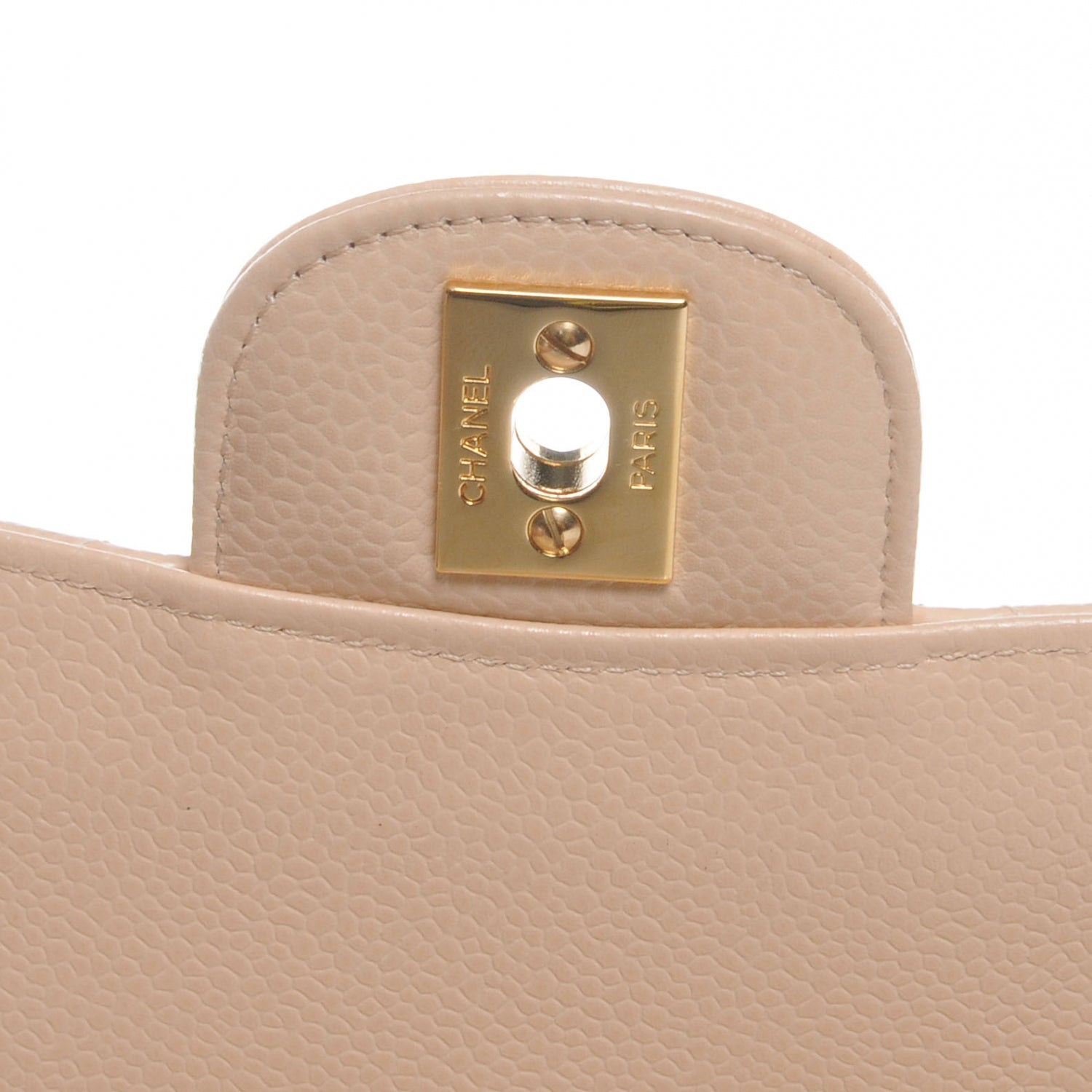 Chanel Caviar Quilted Medium Double Flap Beige Clair 5 of 8
