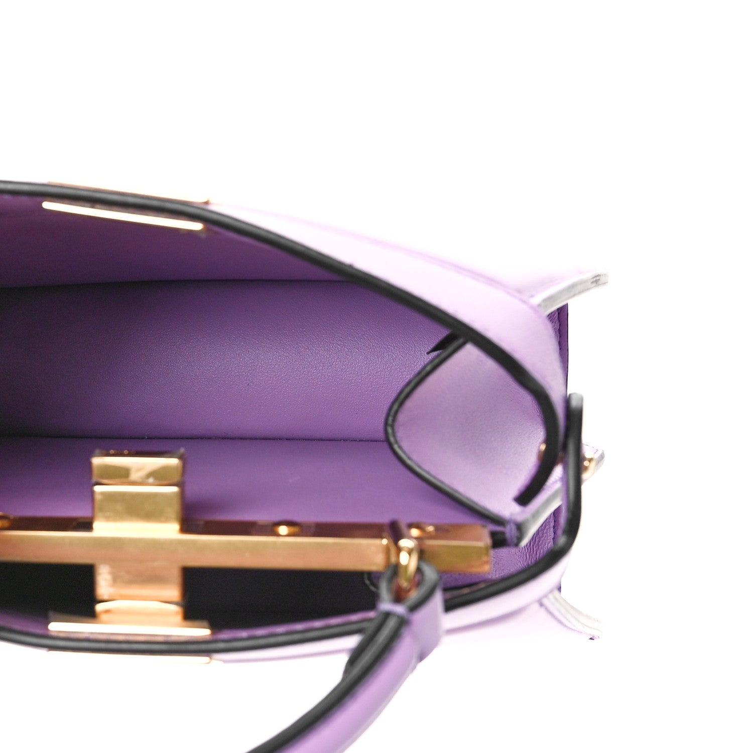 Fendi Shiny Nappa Petite Peekaboo I SEE U Satchel Violetta 5 of 9