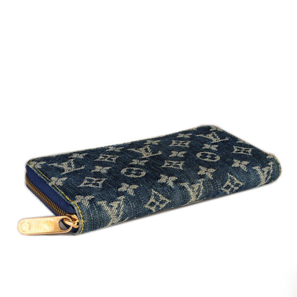 Louis Vuitton Monogram Denim Zippy Wallet Blue 4 of 7