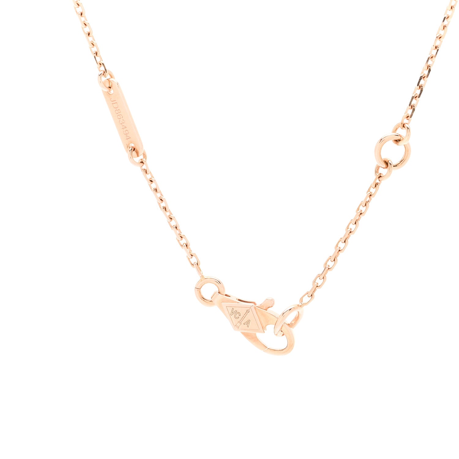Van Cleef & Arpels 18K Rose Gold Sweet Alhambra Pendant Necklace 4 of 6