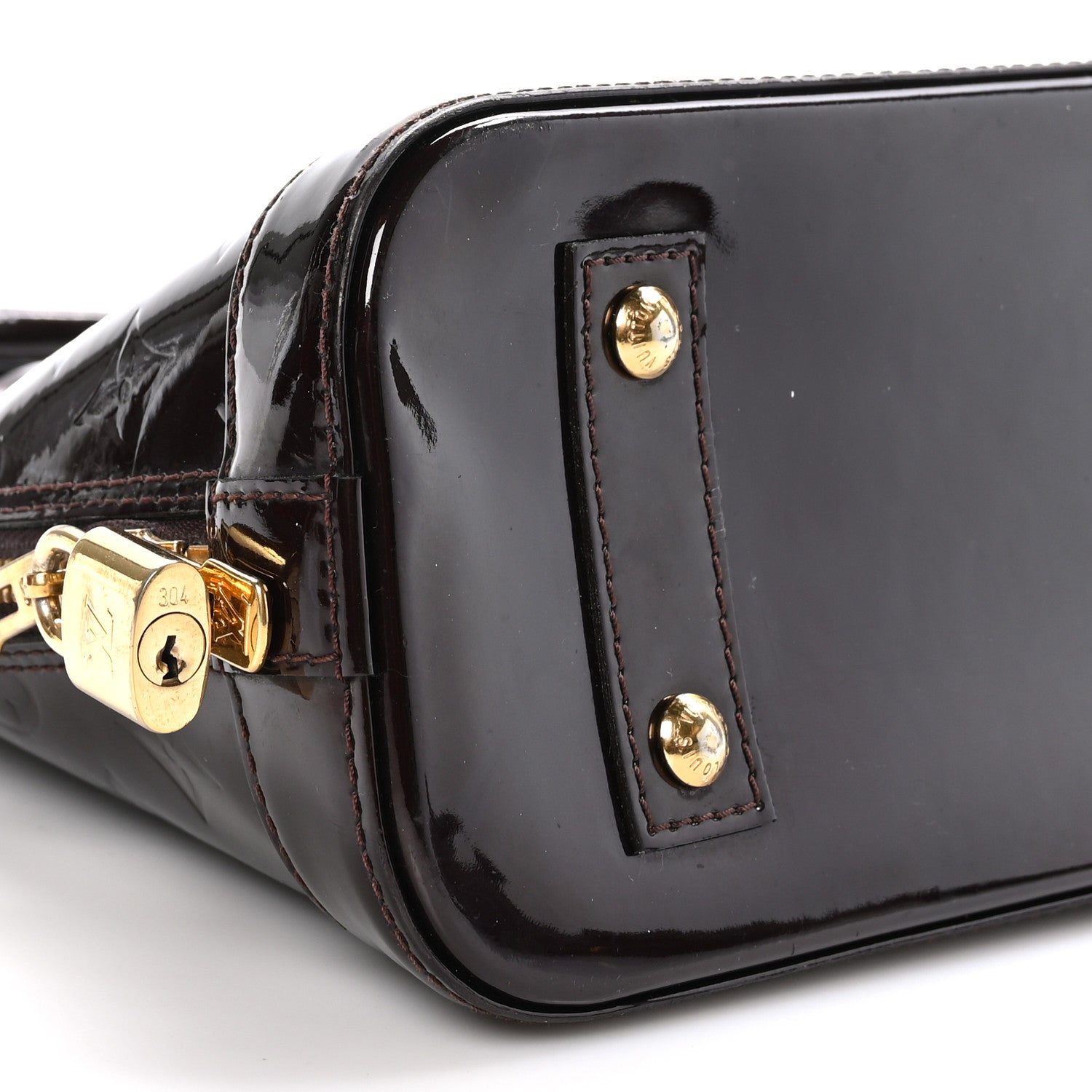 Louis Vuitton Vernis Alma BB Amarante 8 of 9