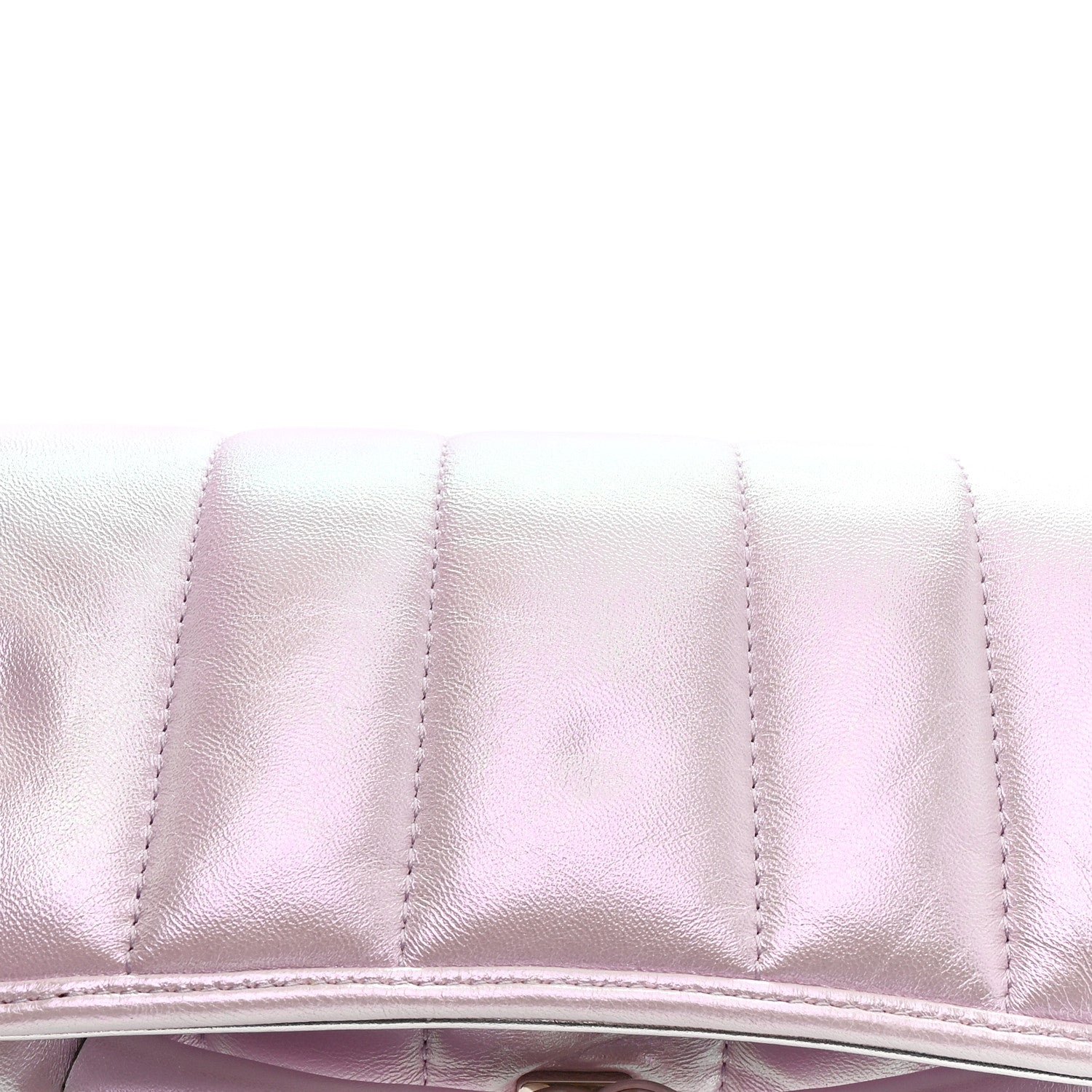 Gucci Iridescent Nappa Vertical Matelasse Medium Maxi Horsebit Chain Shoulder Bag Escape Pink 11 of 11