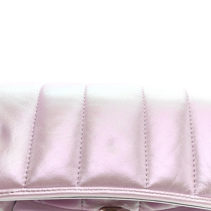 Gucci Iridescent Nappa Vertical Matelasse Medium Maxi Horsebit Chain Shoulder Bag Escape Pink 11 of 11