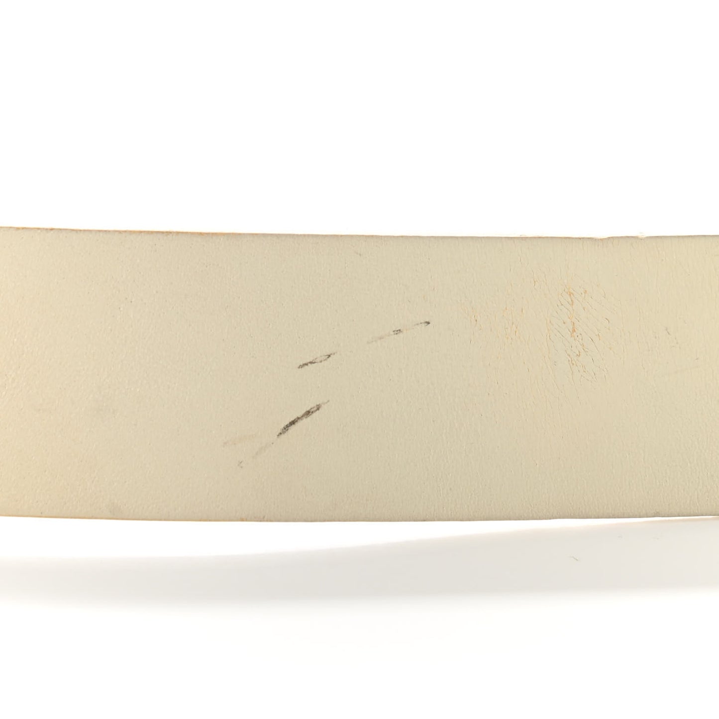 Calfskin Enamel CC Logo Belt Light Beige