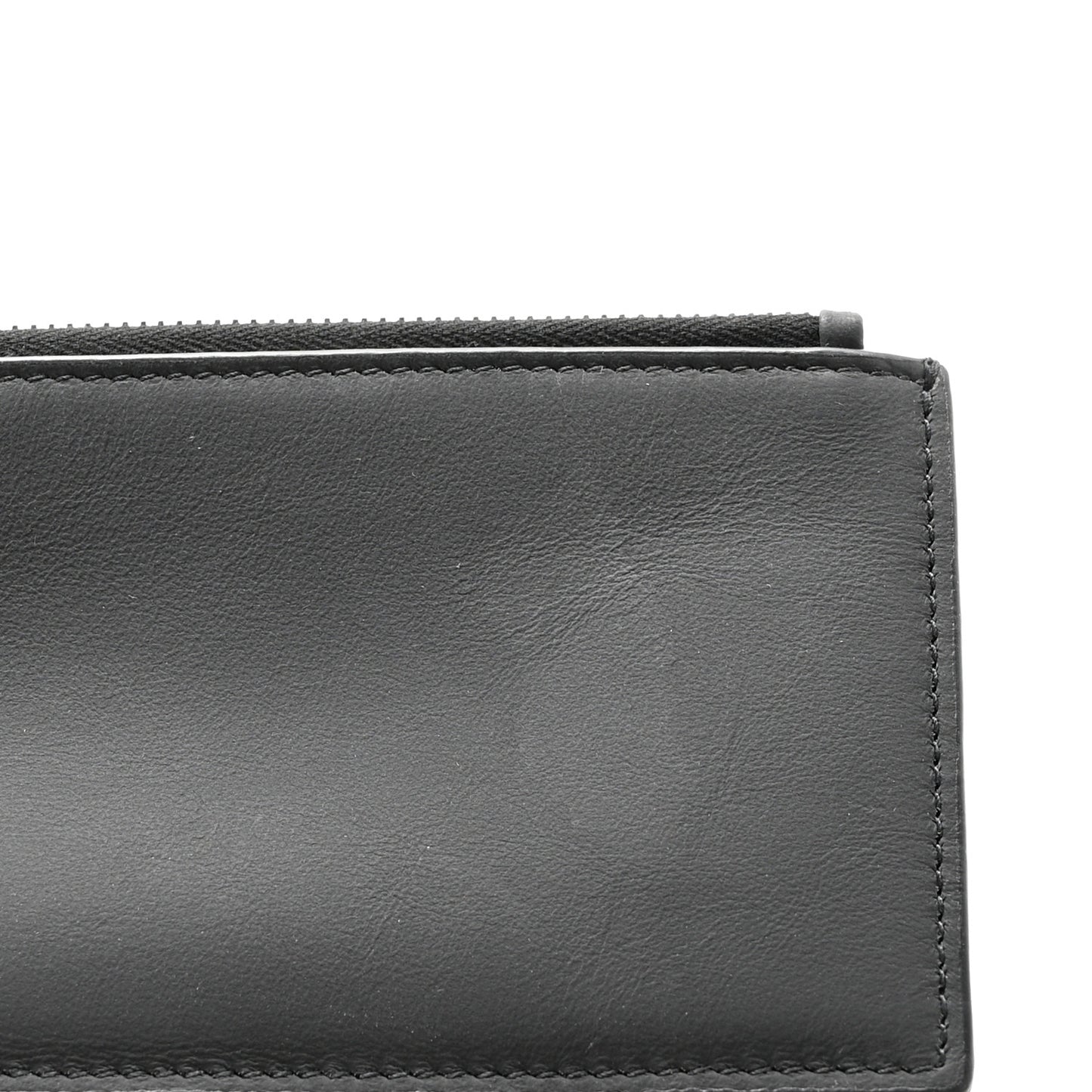 Ultra Matte Calfskin Saddle Chain Wallet Pouch Black