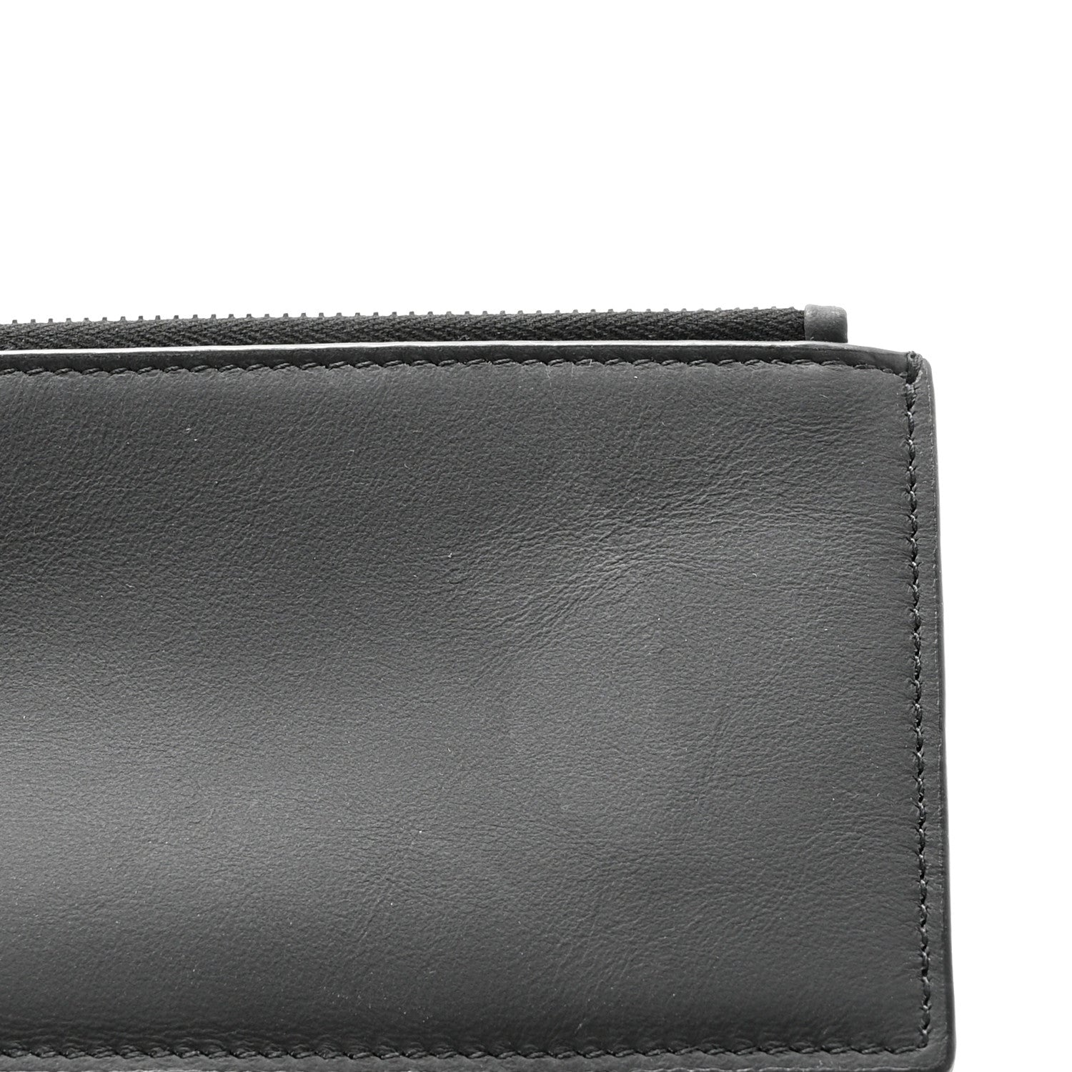 Christian Dior Ultra Matte Calfskin Saddle Chain Wallet Pouch Black 15 of 16