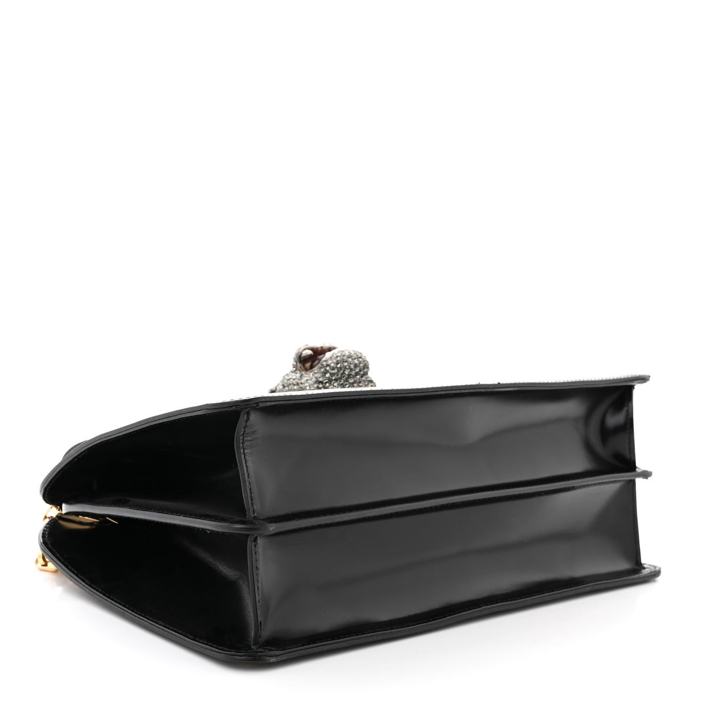 Calfskin Bamboo Medium Thiara Top Handle Bag Black