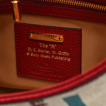 Gucci Canvas Calfskin 100 Centennial Music Small Jackie 1961 Hobo Ivory Red 6 of 9