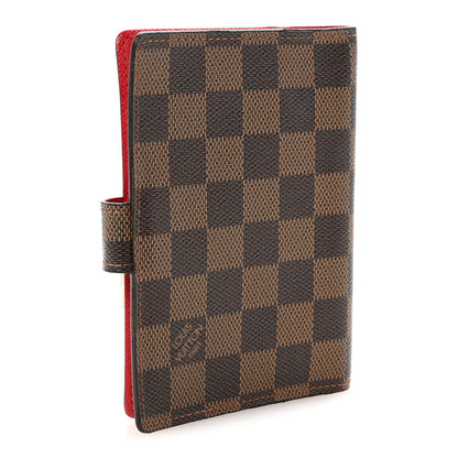 Louis Vuitton Damier Ebene Koala Small Ring Agenda Cover Red 3 of 6