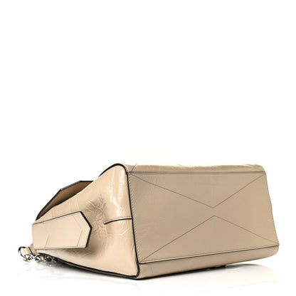 Givenchy Creased Patent Calfskin Medium ID Flap Beige 3 of 6