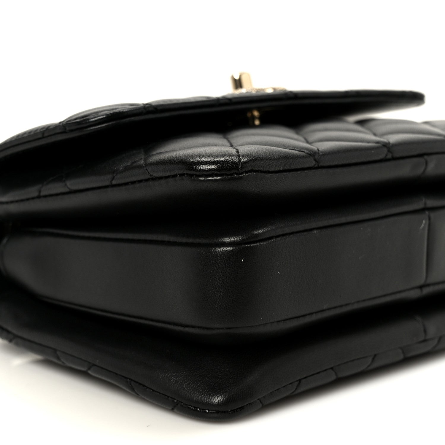Chanel Lambskin Crystal Quilted Mini Trendy CC Dual Handle Flap Bag Black 10 of 12