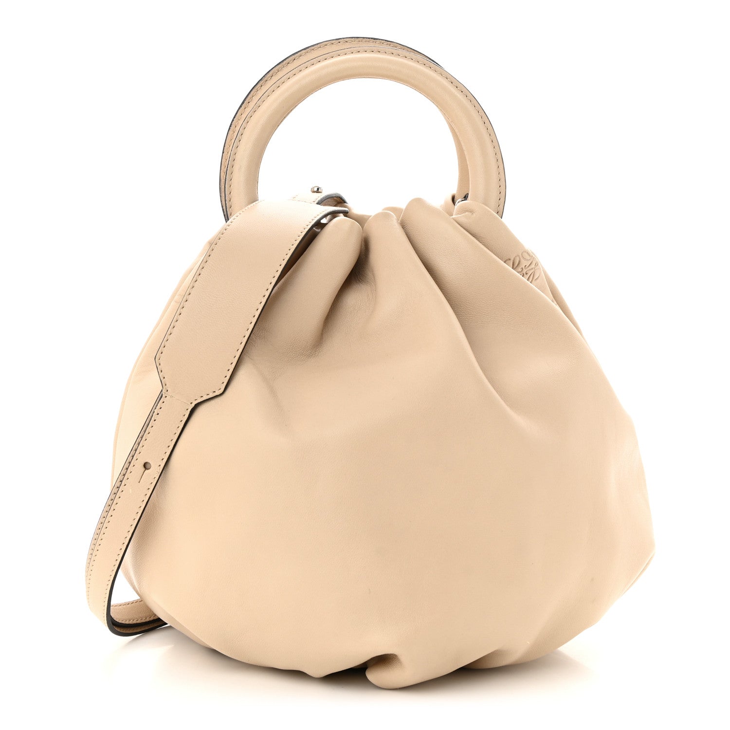 Loewe Gathered Lambskin Small Bounce Bag Beige 1 of 11