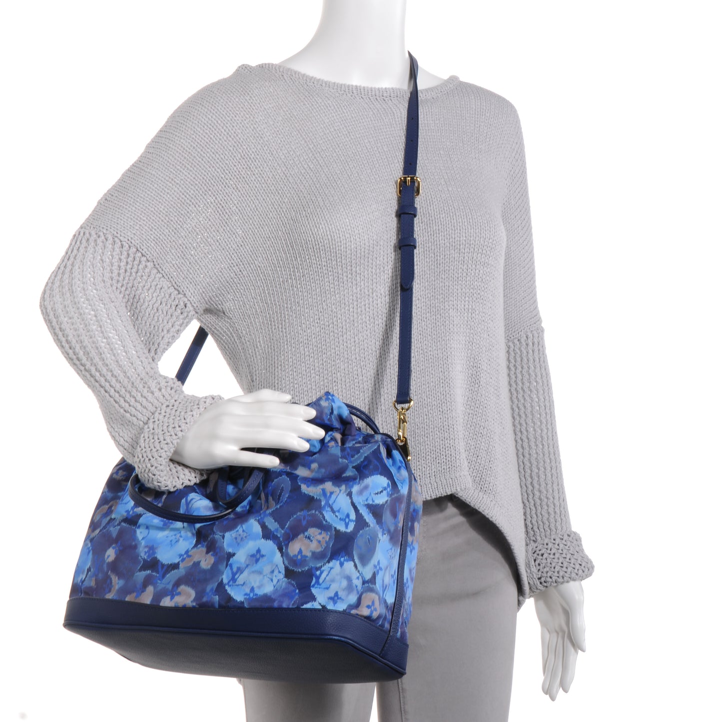 Nylon Monogram Ikat Noefull MM Grand Blue