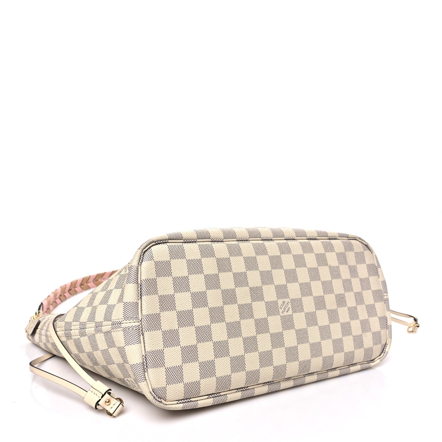 Damier Azur Braided Neverfull MM Pink