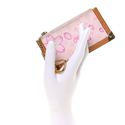Louis Vuitton Monogram Cherry Blossom Key Pouch Pink 2 of 6