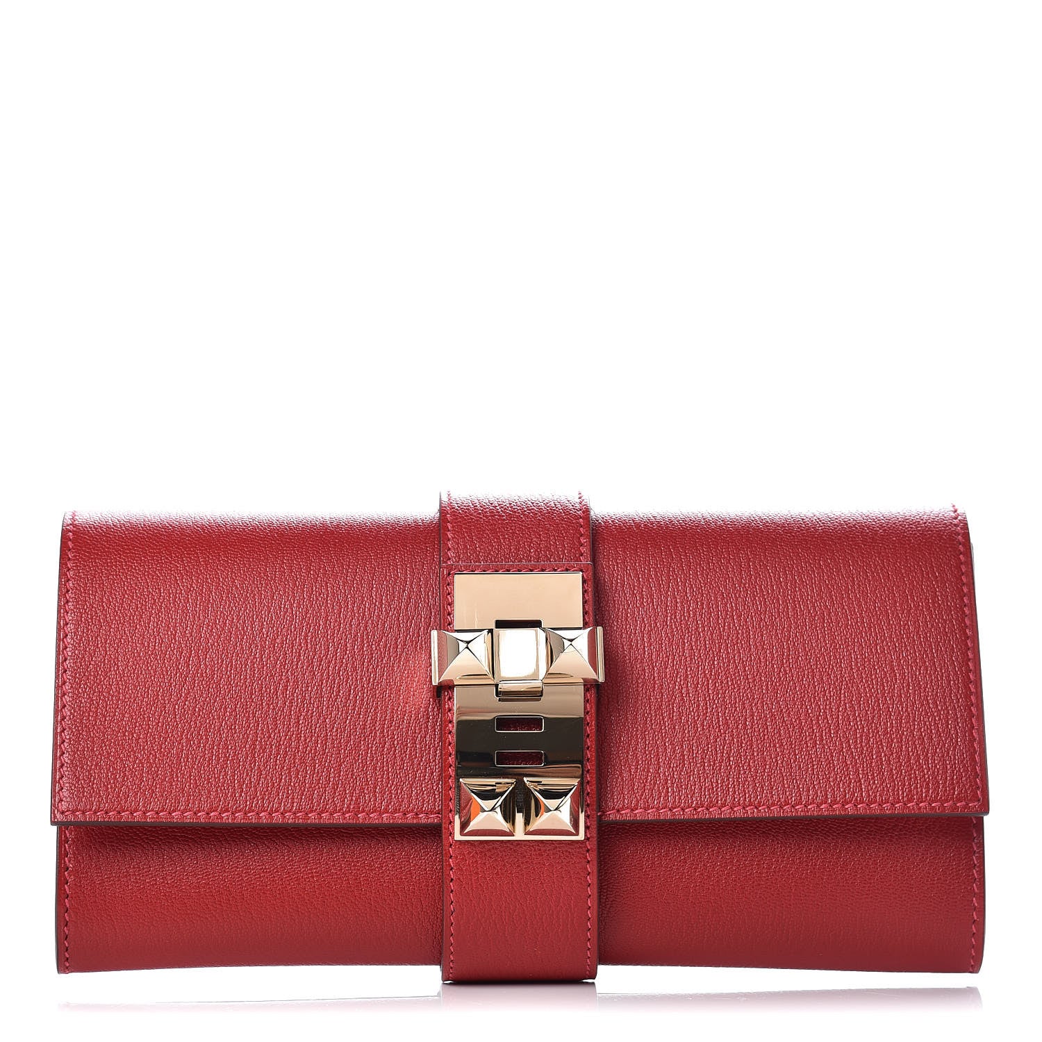Hermes Chevre Mysore Medor 23 Clutch Rouge Casaque 1 of 11
