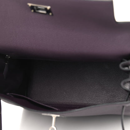 Hermes Togo Matte Alligator Kelly Retourne Touch 28 Raisin Prunoir 4 of 9