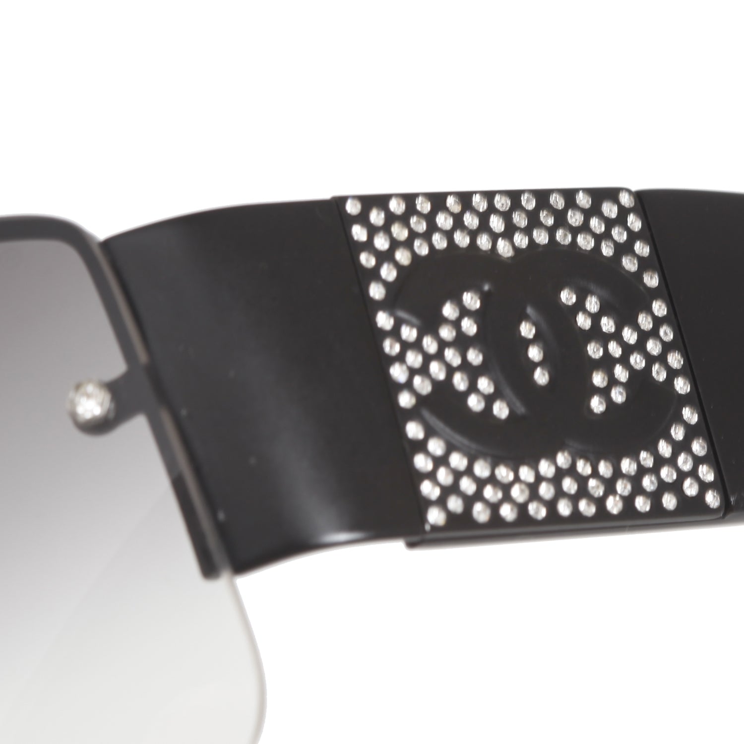 Chanel Crystal CC Logo Sunglasses 4117 B Black 4 of 12