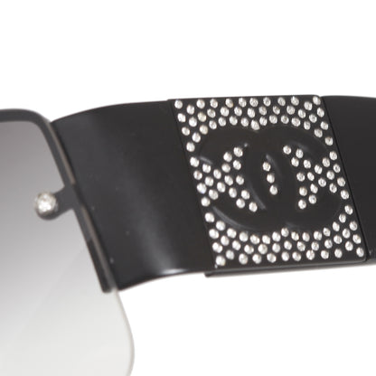 Chanel Crystal CC Logo Sunglasses 4117 B Black 4 of 12