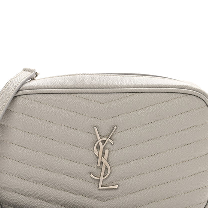 Saint Laurent Grain De Poudre Matelasse Monogram Mini Lou Camera Bag Granite 7 of 10