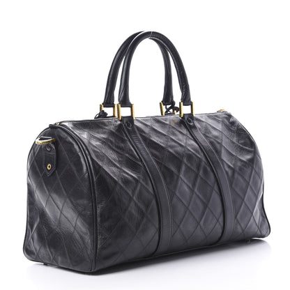 Chanel Calfskin Stitched CC Boston Black 3 of 21