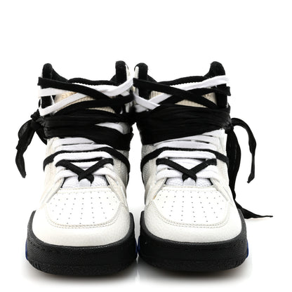 Saint Laurent Calfskin Smith High Top Sneakers 36 White Black 5 of 20