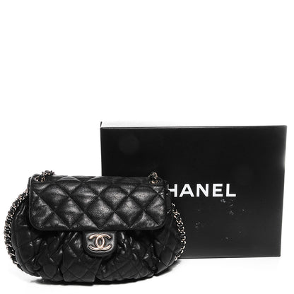 Chanel Washed Lambskin Chain Around Medium Messenger Black 5 of 9