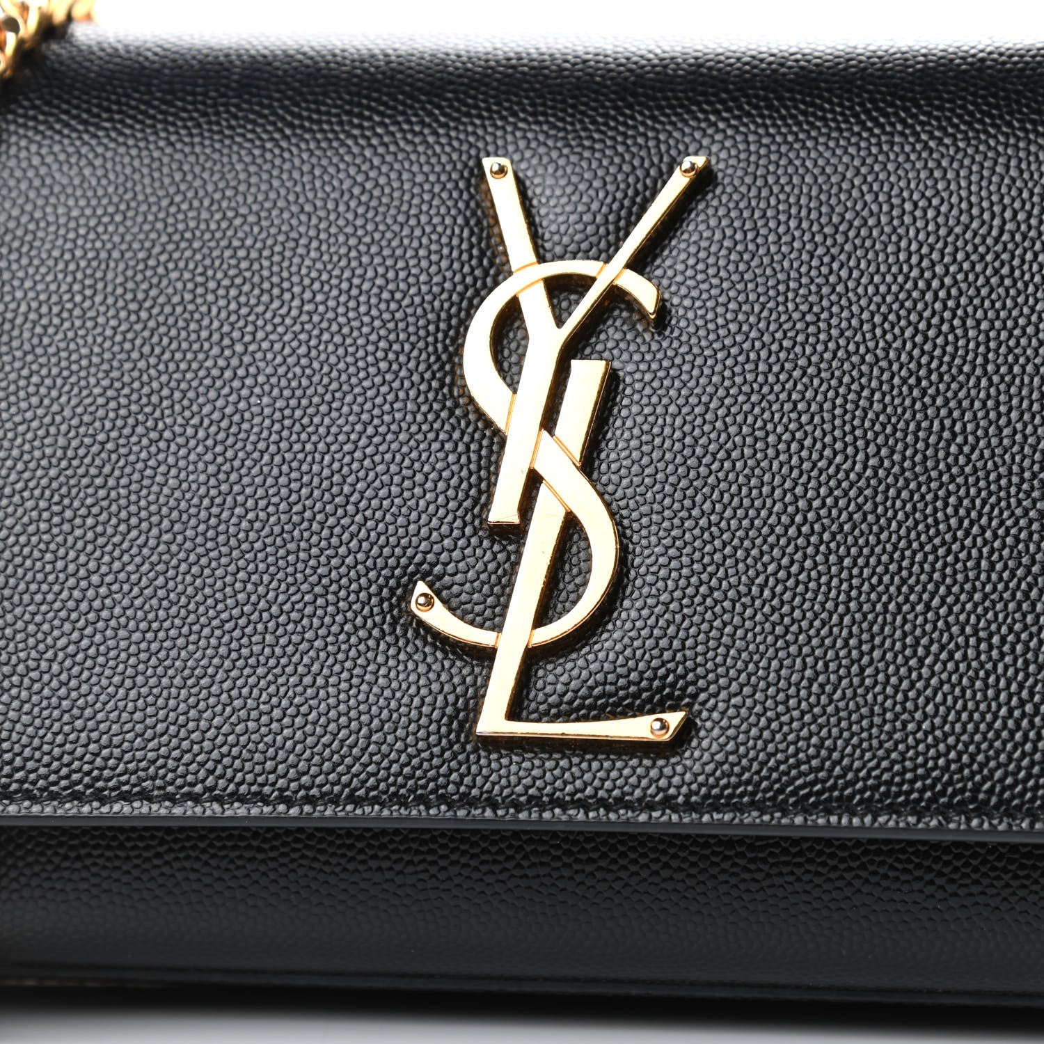 Saint Laurent Grain De Poudre Small Monogram Kate Satchel Black 10 of 10