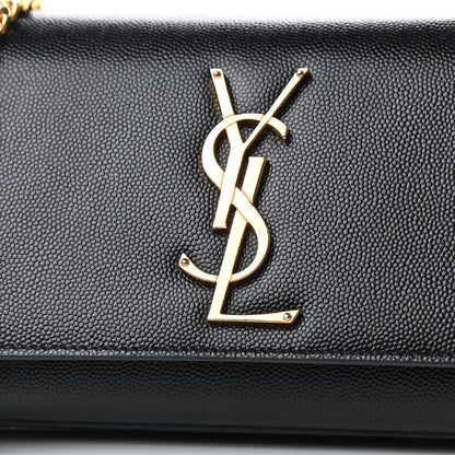 Saint Laurent Grain De Poudre Small Monogram Kate Satchel Black 10 of 10