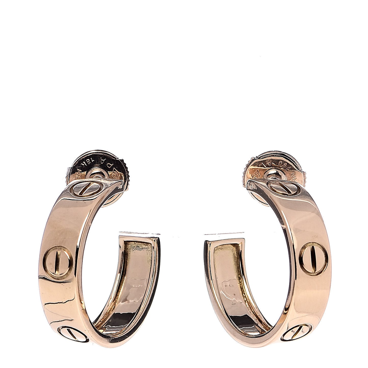18K Yellow Gold 5.5mm LOVE Hoop Earrings