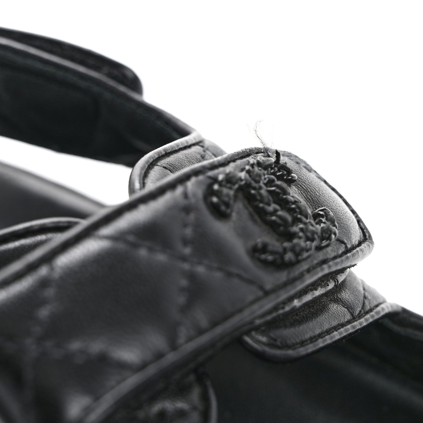 Lambskin Velcro Dad Sandals 38 So Black