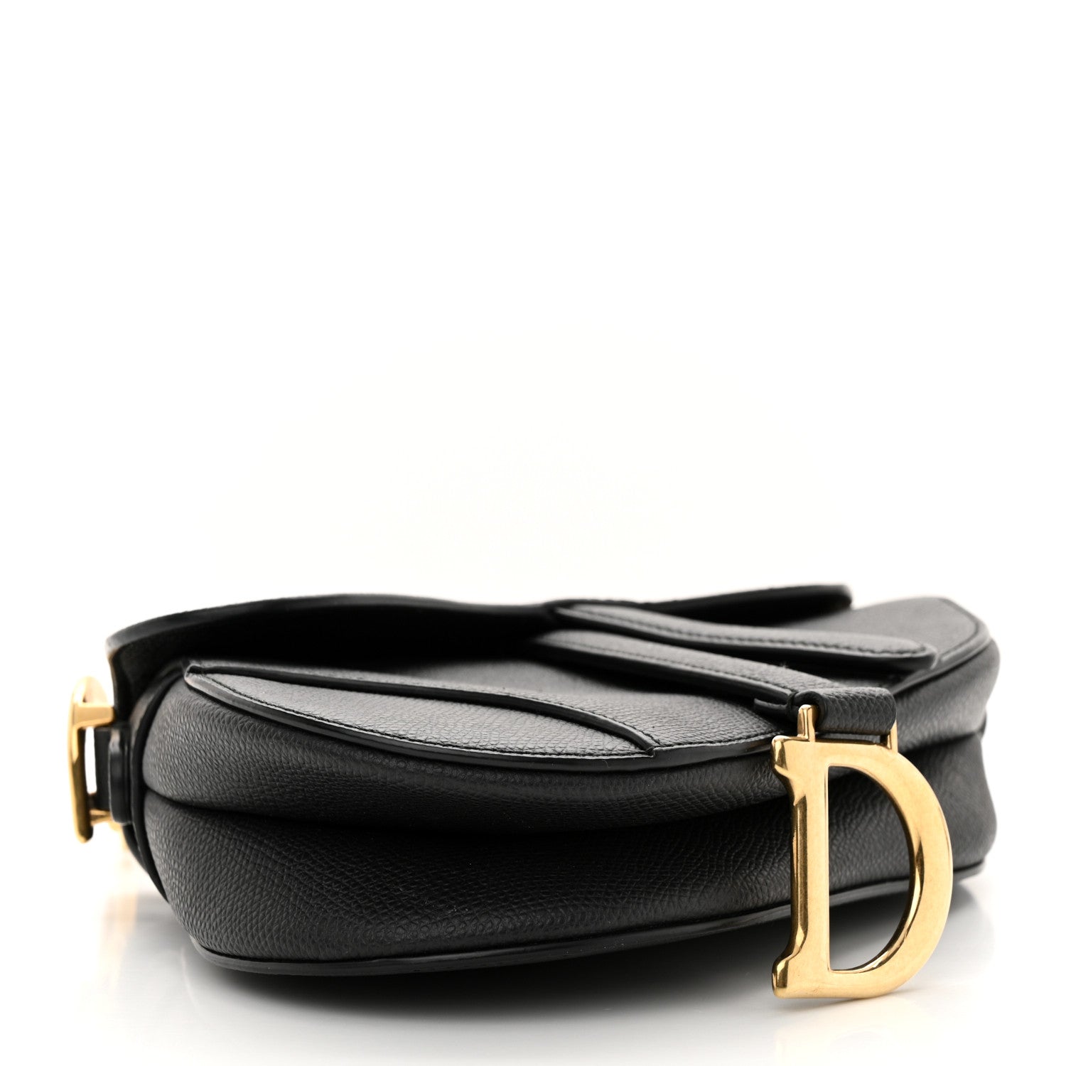 Christian Dior Grained Calfskin Mini Saddle Bag Black 4 of 11