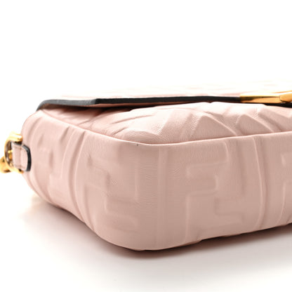 Fendi Nappa FF 1974 Embossed Baguette Rosa Quarzo 9 of 12