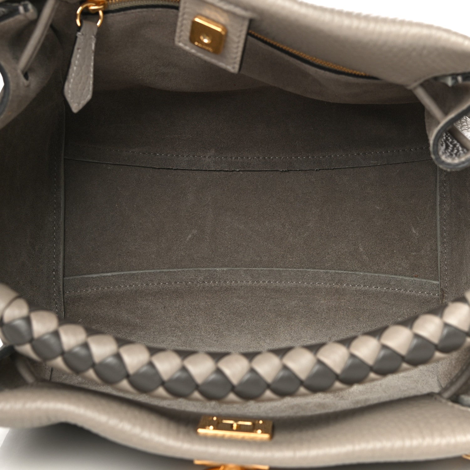 Mulberry Heavy Grain Small Iris Tote Solid Grey 4 of 9