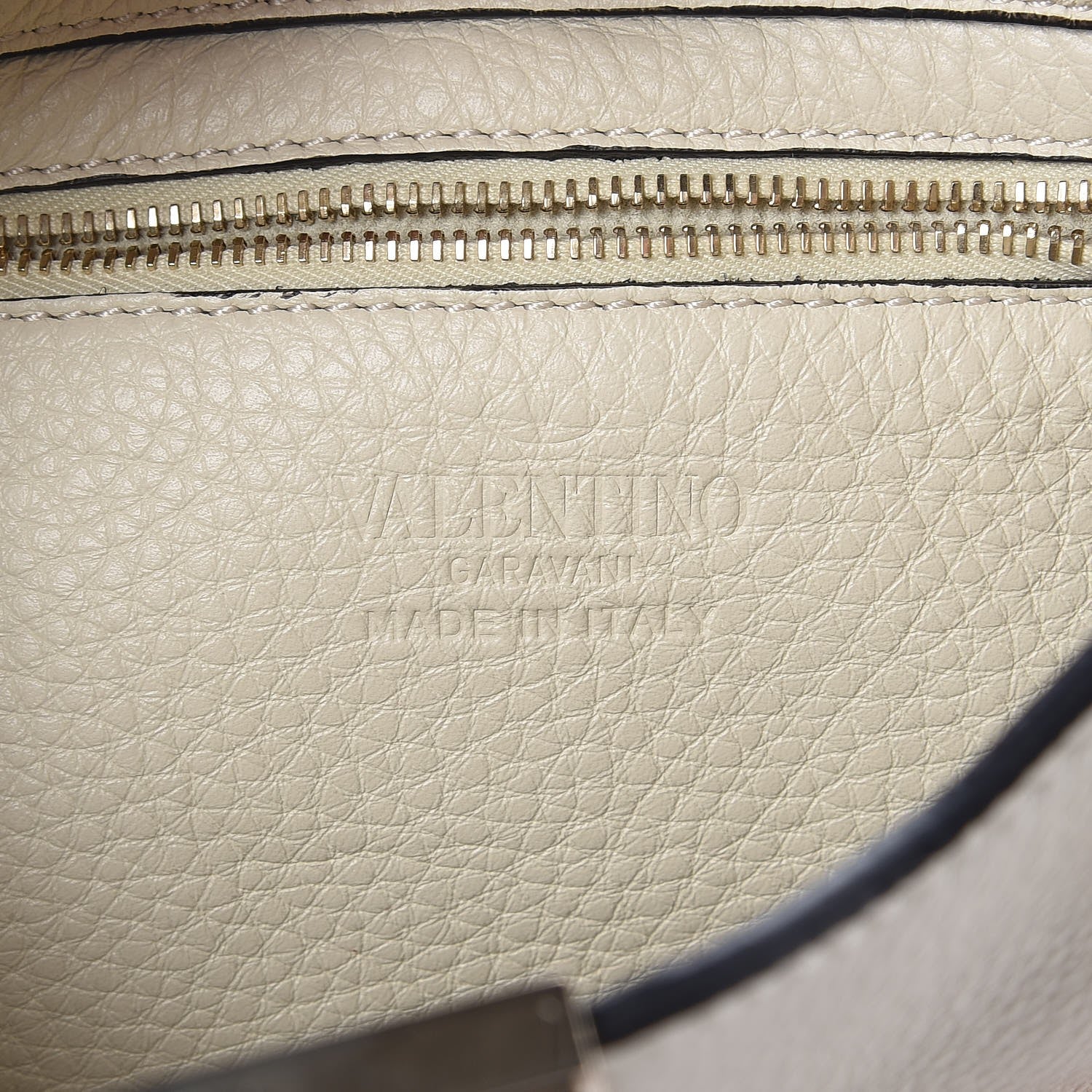 Valentino Garavani Pebbled Calfskin Mini Rockstud Flip-Lock Messenger Bag Light Ivory 6 of 6