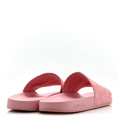 Gucci GG Supreme Monogram Slide Sandals 39 Cotton Candy Dark Cotton Candy 5 of 9