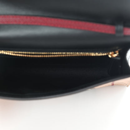 Burberry Derby Calfskin Haymarket Check Small Loxley Crossbody Bright Toffee Multicolor 7 of 9