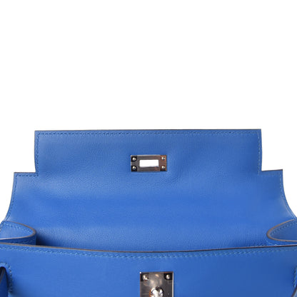 Hermes Swift Kelly Pochette Clutch Bleu Zellige 10 of 23
