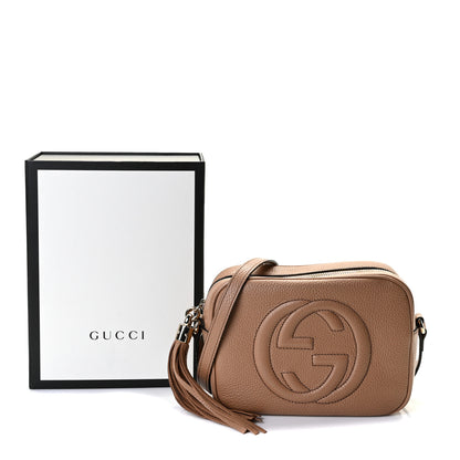 Gucci Pebbled Calfskin Small Soho Disco Bag Rose Beige 9 of 9