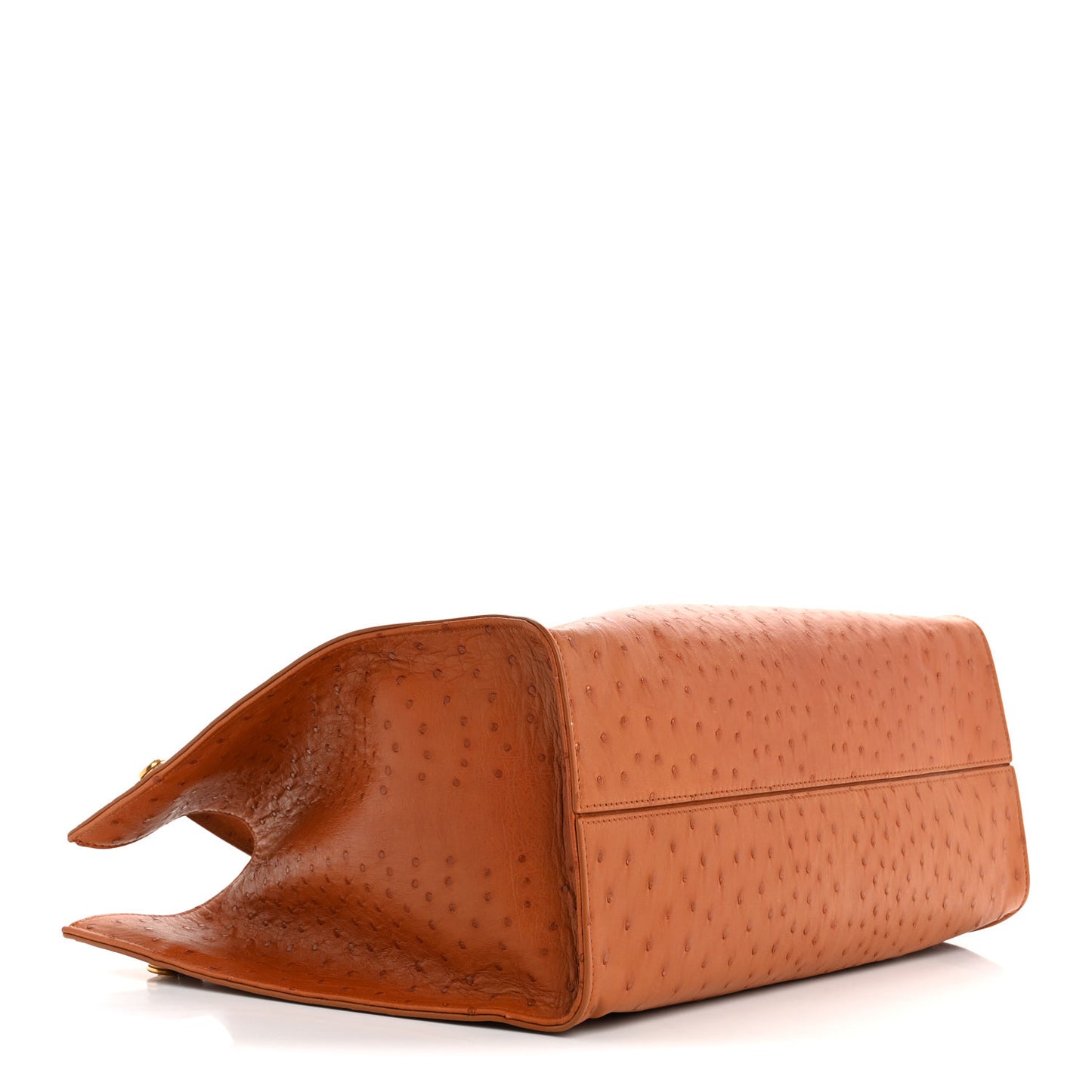 Ostrich Alexia Bag Caramel