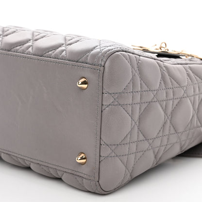 Christian Dior Lambskin Cannage Medium Lady Dior Grey 9 of 9