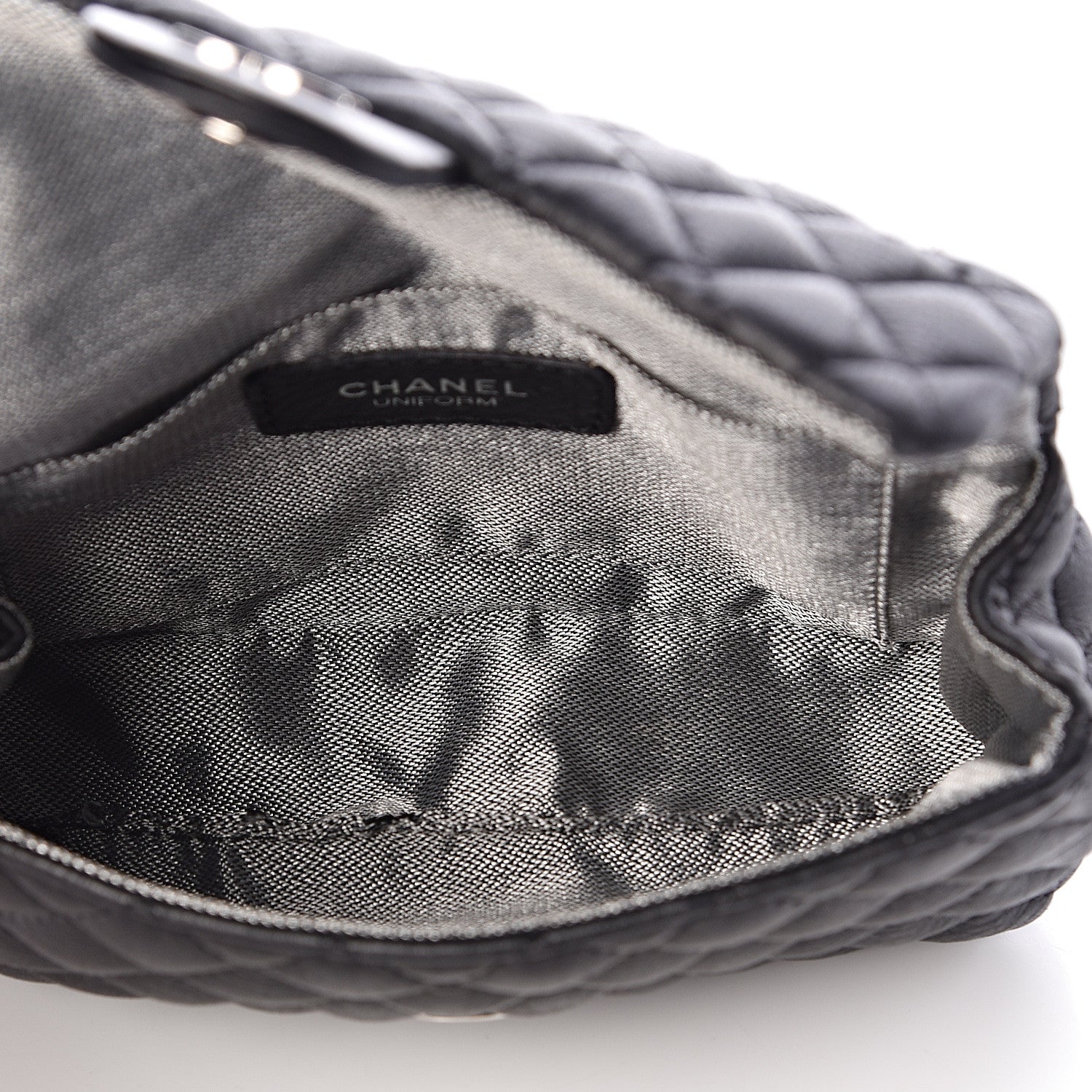 Chanel Calfskin Quilted CC Flap Belt Bag Black 7 of 10