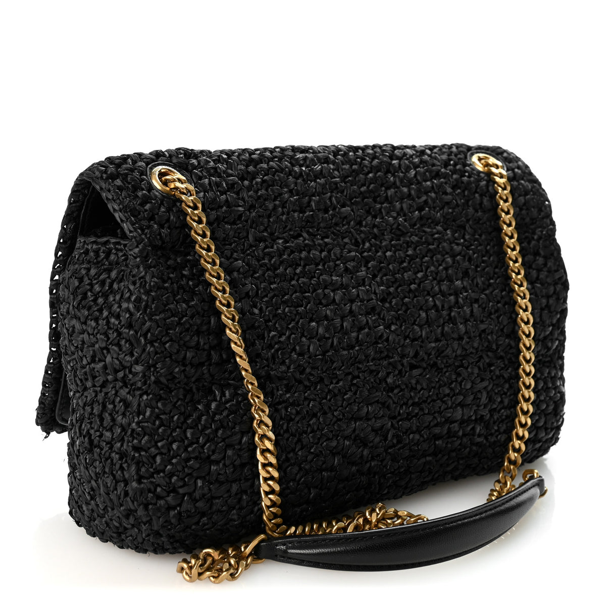 Raffia Monogram Medium Jamie Black