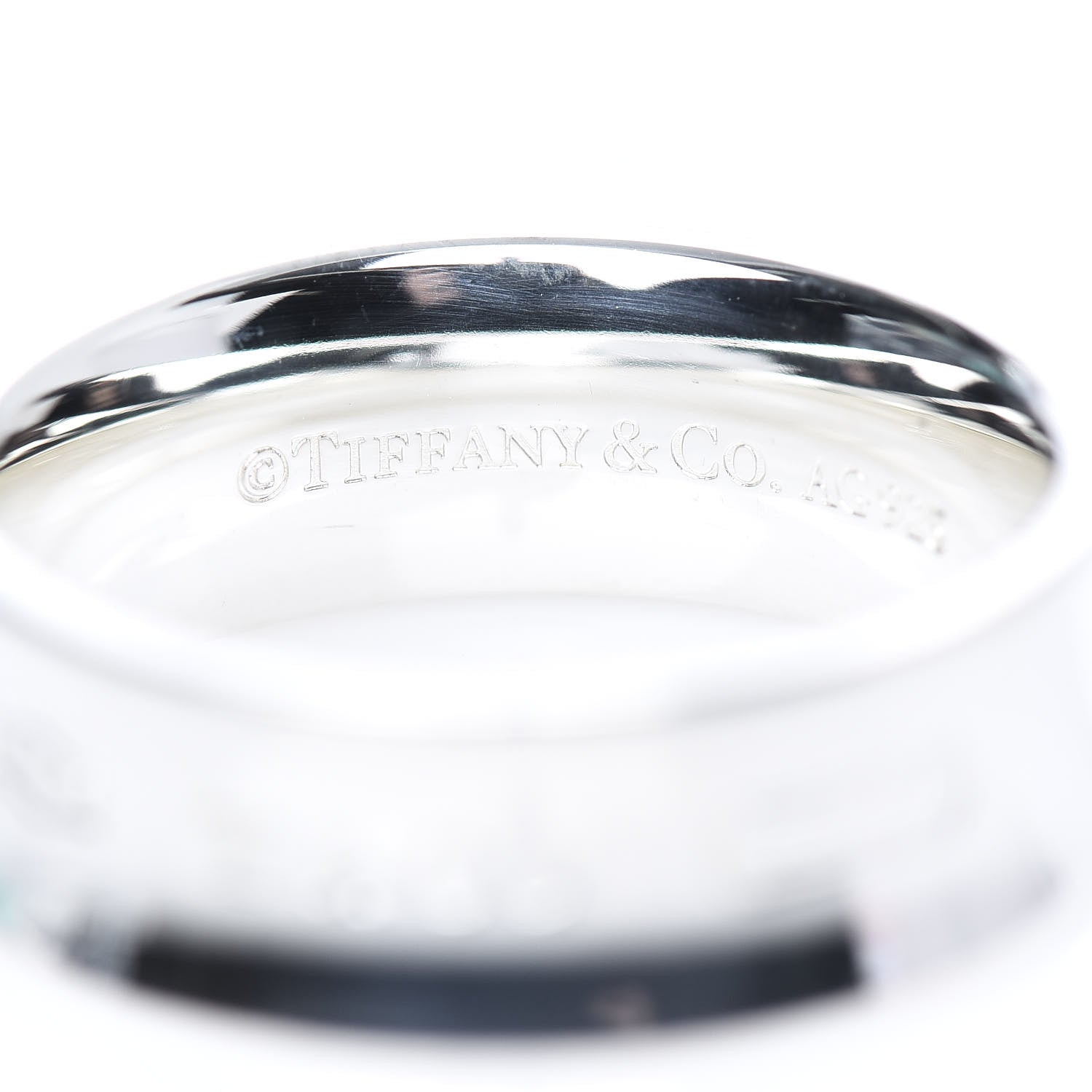 Tiffany Sterling Silver 1837 Band Ring 54 7 4 of 4