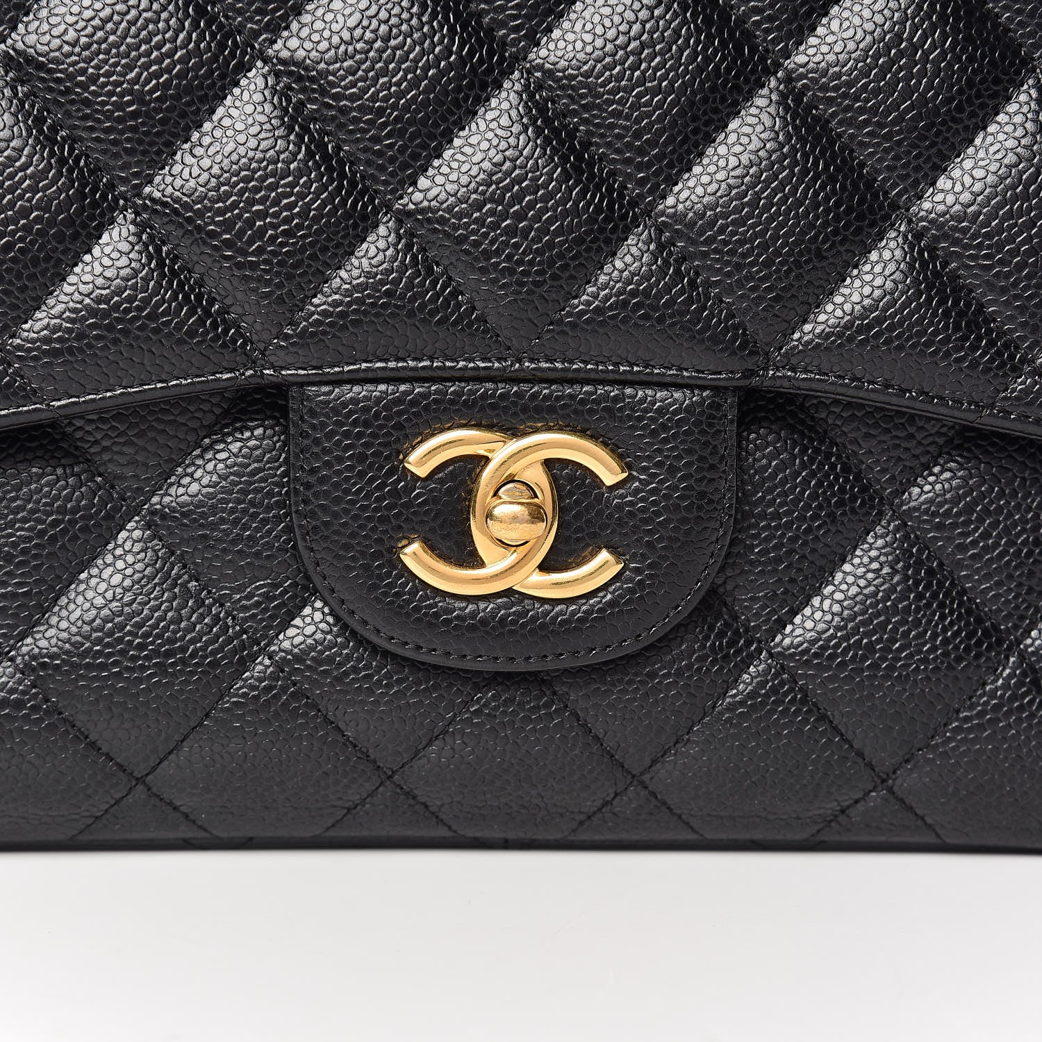 Chanel Caviar Quilted Jumbo Double Flap Black 10 of 12