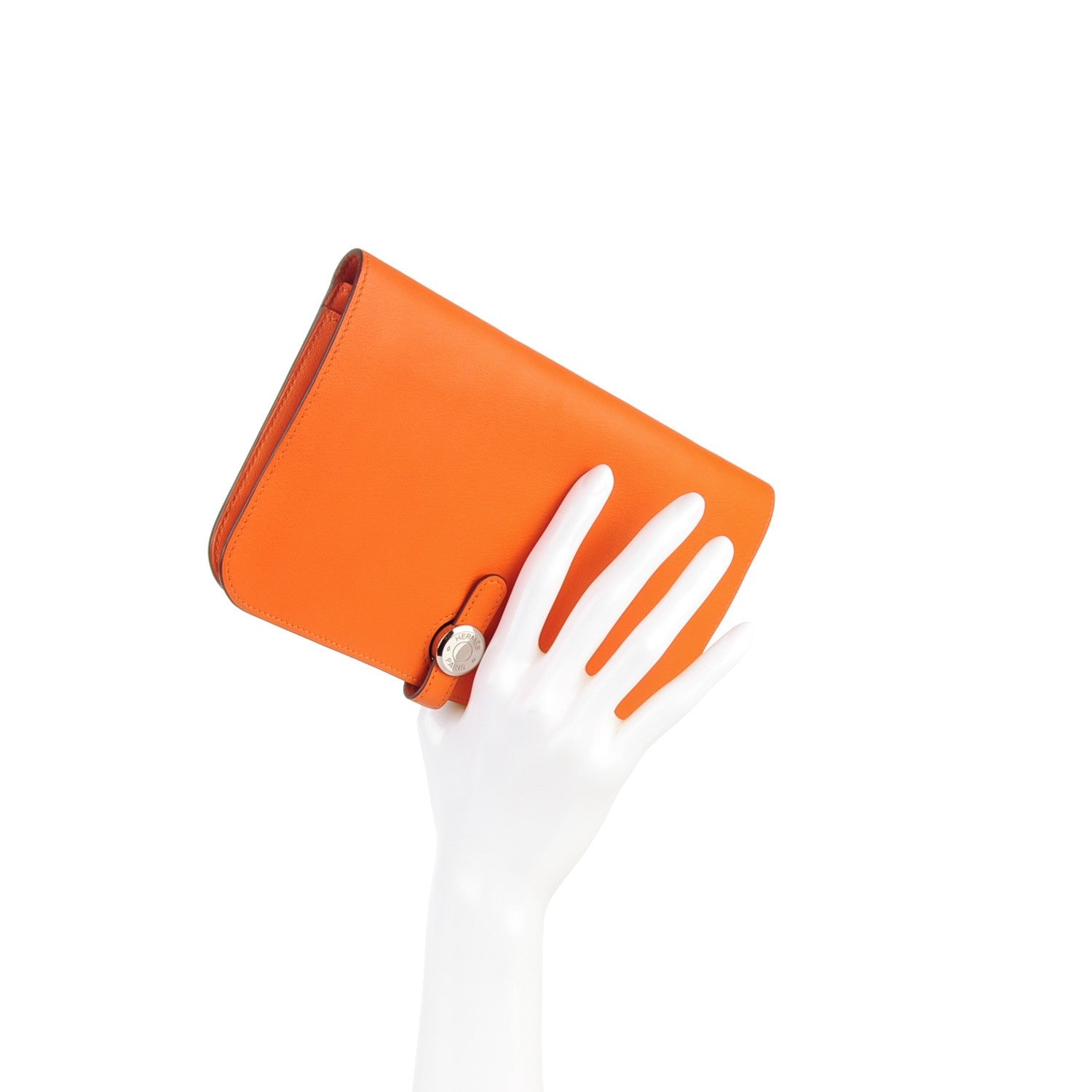 Hermes Swift Dogon Duo Wallet Orange 2 of 10