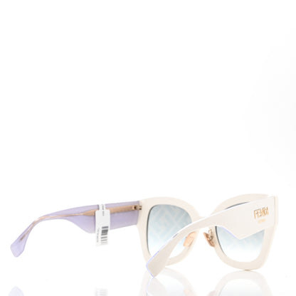 Fendi Acetate FF Sunglasses FF 0434/G/S White Gold 4 of 6